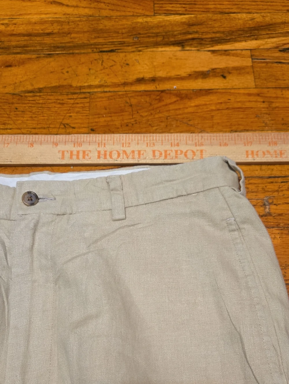 Brooks Brothers 346 Men's Pants 100% Linen Chino Beige Khaki 33x32 (32x31)